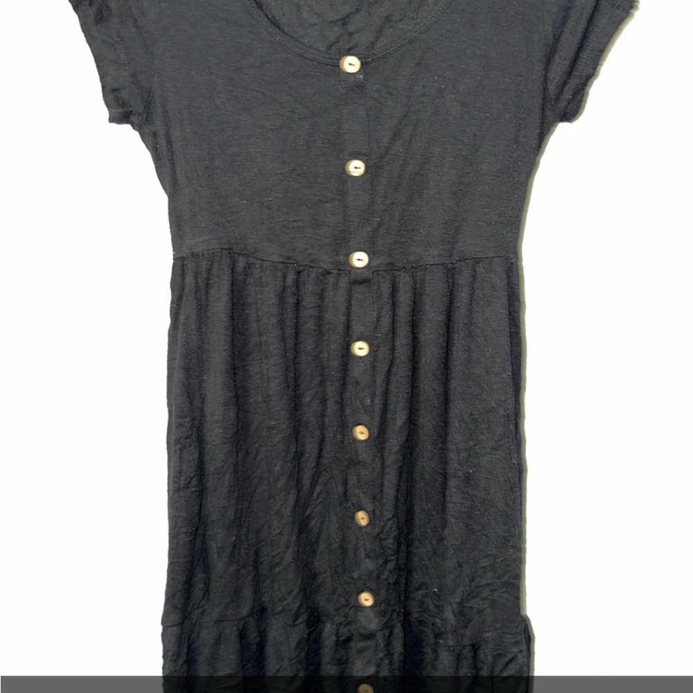 Black Button-Down Dress